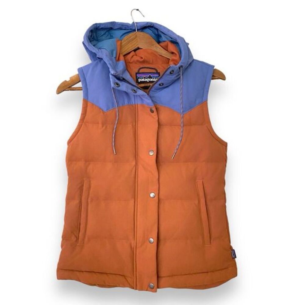 Patagonia Burnt Orange and Blue Women's Vest